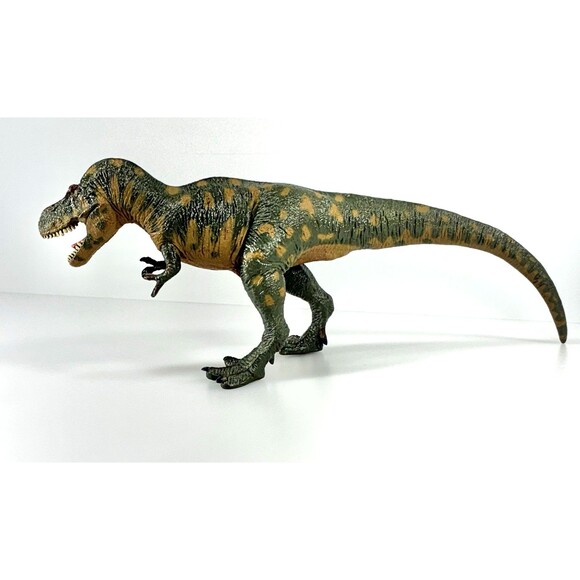 Battat Tyrannosaurus T-Rex Dinosaur Green and Tan Collectible Toy Figure - Picture 5 of 10